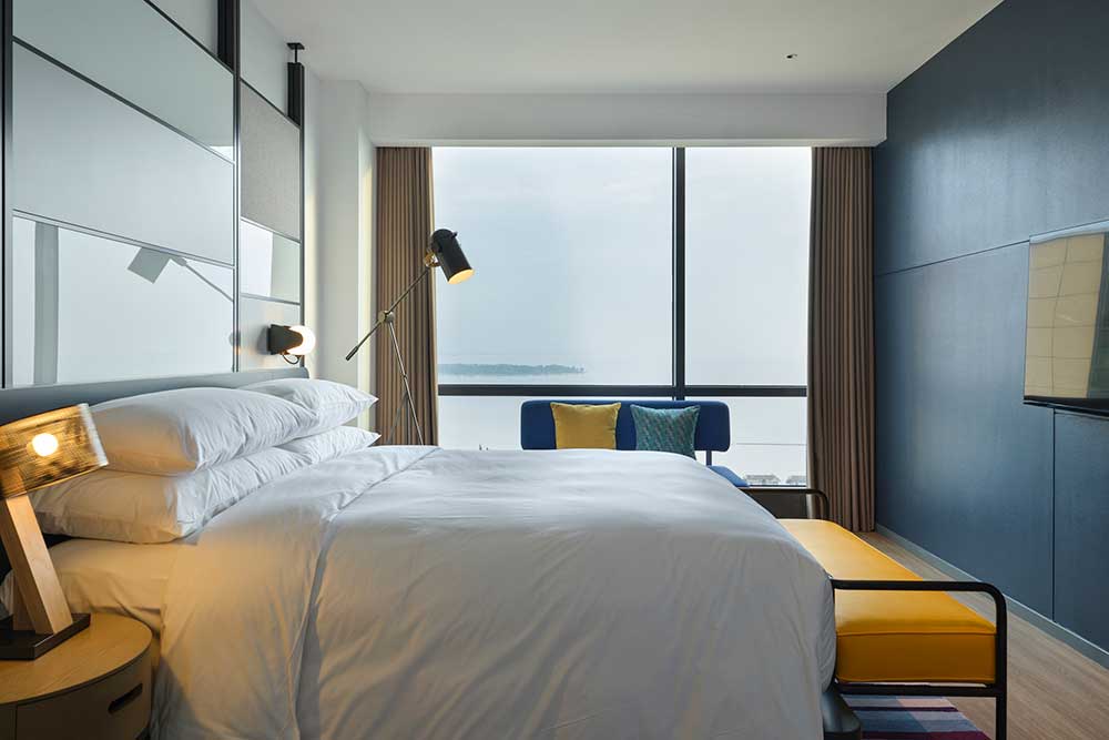 湖景乐窝乐巢套房-卧室